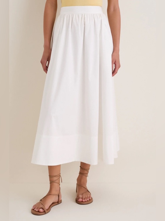 Tuckernuck Dresses & Skirts - Tuckernuck White Poplin Trapunto Stitch Brie Skirt